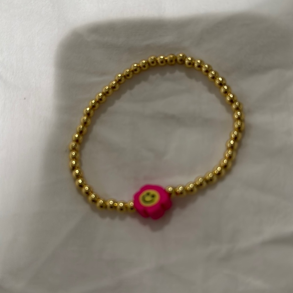 Gold Bead Stretch Bracelet